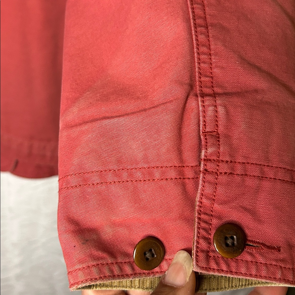 L.L. Bean Women’s Vintage Crimson Chore & Field Coat Brown Corduroy Collar Sz L - Picture 8 of 14